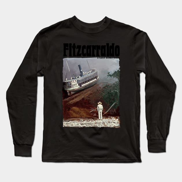 Fitzcarraldo movie Illustration Long Sleeve T-Shirt by burrotees